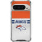 NFL Denver Broncos White Striped Pixel 9/9 Pro Clear Case