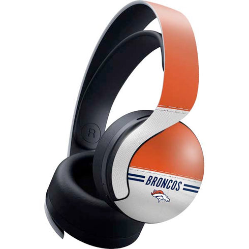 NFL Denver Broncos White Striped PlayStation PS5 Skins