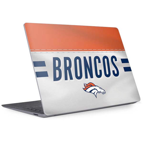 NFL Denver Broncos White Striped Surface Laptop 3 13.5in Skin