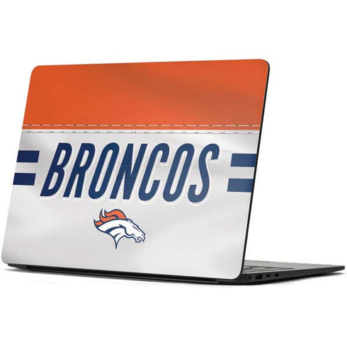 NFL Denver Broncos White Striped Surface Laptop 7 13.8in Skin