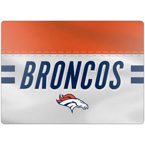 NFL Denver Broncos White Striped Surface Laptop 7 13.8in Skin