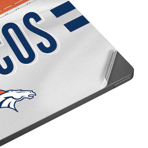 NFL Denver Broncos White Striped Surface Laptop 7 13.8in Skin