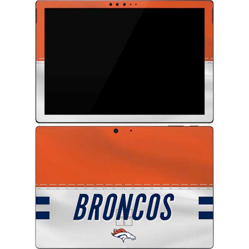 NFL Denver Broncos White Striped Surface Pro 7 Skin