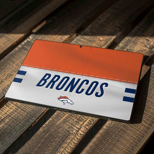 NFL Denver Broncos White Striped Surface Pro 7 Skin