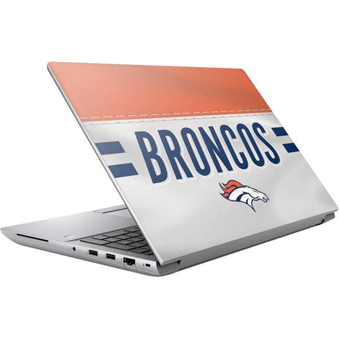 NFL Denver Broncos White Striped HP ZBook Fury 16 G10 Skin