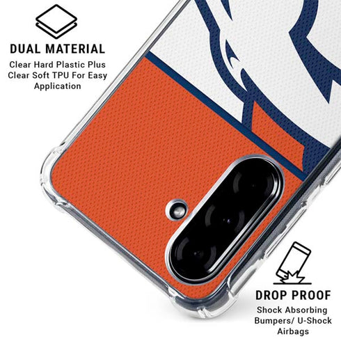 NFL Denver Broncos Zone Block Galaxy A36 5G Clear Case