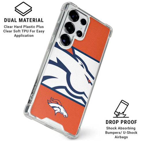 NFL Denver Broncos Zone Block Galaxy S25 Ultra Clear Case