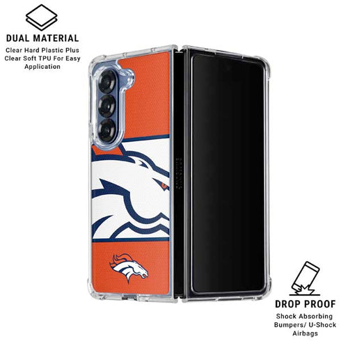 NFL Denver Broncos Zone Block Galaxy Z Fold6 Clear Case