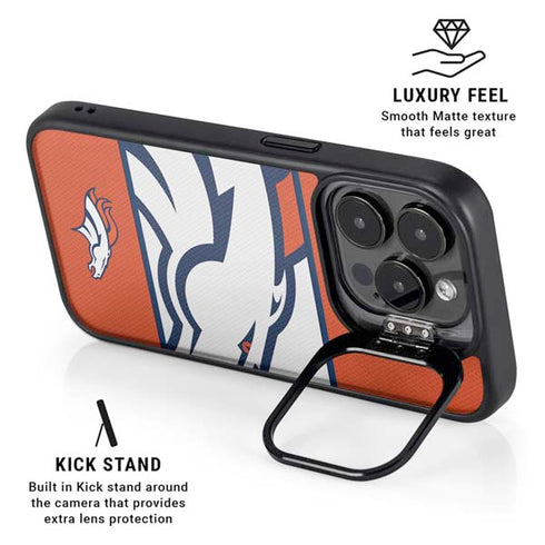 NFL Denver Broncos Zone Block iPhone 13 Pro Kickstand Case