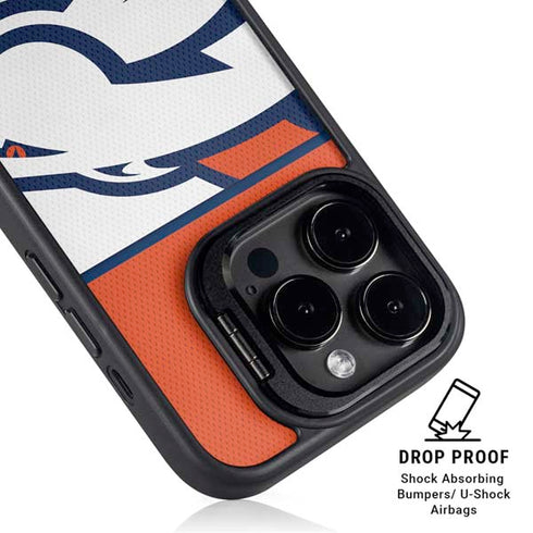NFL Denver Broncos Zone Block iPhone 13 Pro Max Kickstand Case