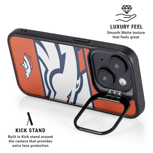 NFL Denver Broncos Zone Block iPhone 14 Kickstand Case