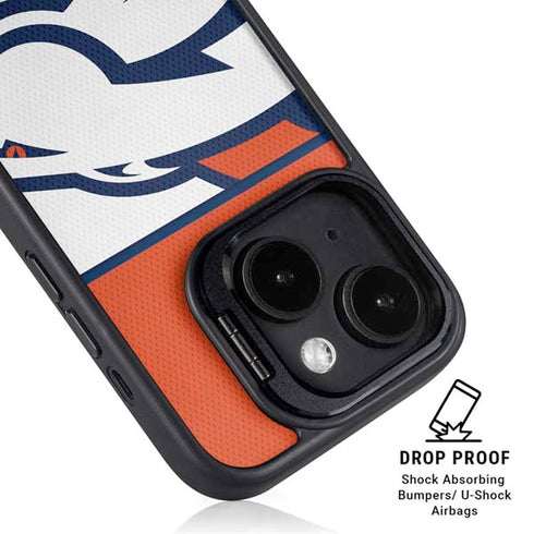 NFL Denver Broncos Zone Block iPhone 14 Kickstand Case