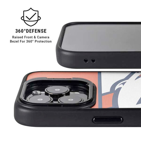 NFL Denver Broncos Zone Block iPhone 14 Pro Max Kickstand Case