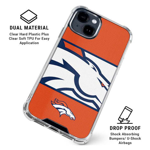 NFL Denver Broncos Zone Block iPhone 15 Clear Case