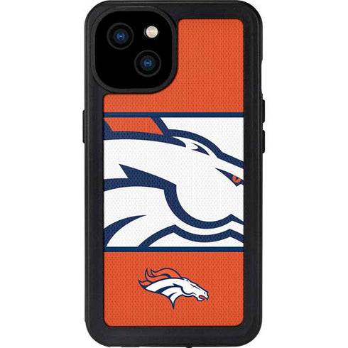 NFL Denver Broncos Zone Block iPhone 15 Plus Waterproof Case