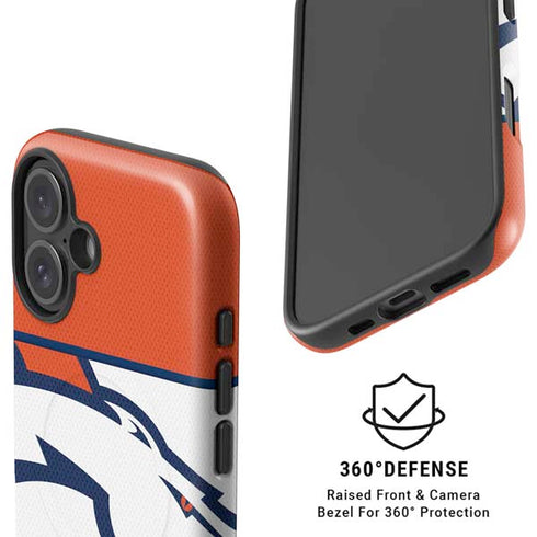 NFL Denver Broncos Zone Block iPhone 16 Magsafe Impact Case