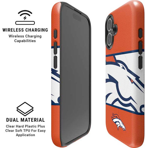 NFL Denver Broncos Zone Block iPhone 16 Magsafe Impact Case