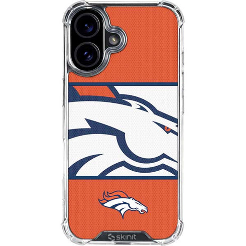 NFL Denver Broncos Zone Block iPhone 16 Plus Clear Case