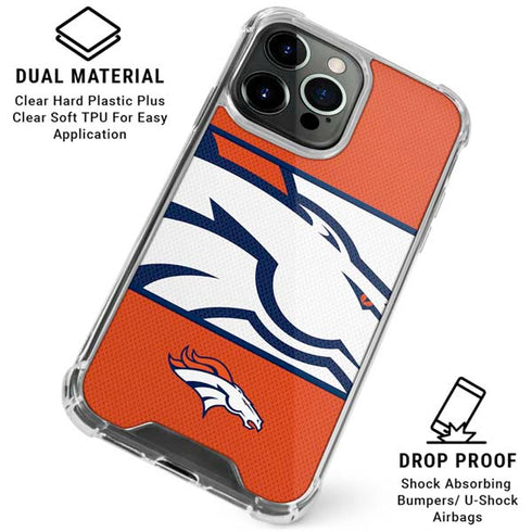 NFL Denver Broncos Zone Block iPhone 16 Pro Clear Case