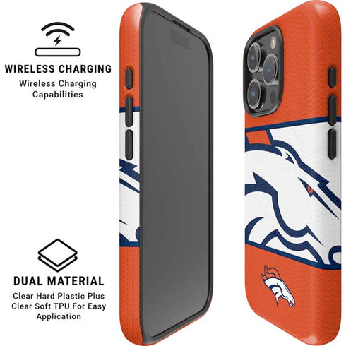 NFL Denver Broncos Zone Block iPhone 16 Pro Magsafe Impact Case