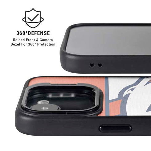 NFL Denver Broncos Zone Block iPhone 16e Kickstand Case