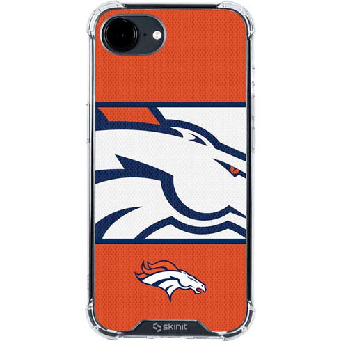NFL Denver Broncos Zone Block iPhone 16e Clear Case