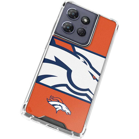 NFL Denver Broncos Zone Block Moto G Stylus 5G (2025) Clear Case