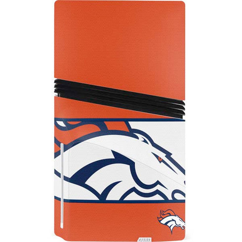 NFL Denver Broncos Zone Block PS5 Pro Disk Console Skin