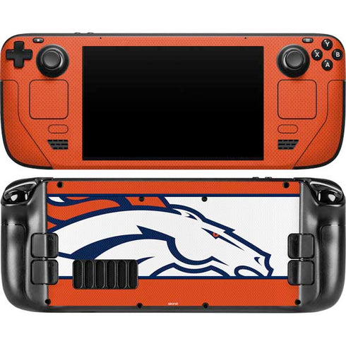 NFL Denver Broncos Zone Block Steam Deck Handheld Gaming Computer OLED Skin