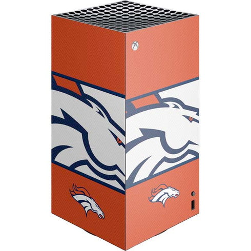 NFL Denver Broncos Zone Block XBox Series X Digital Edition Console Skin