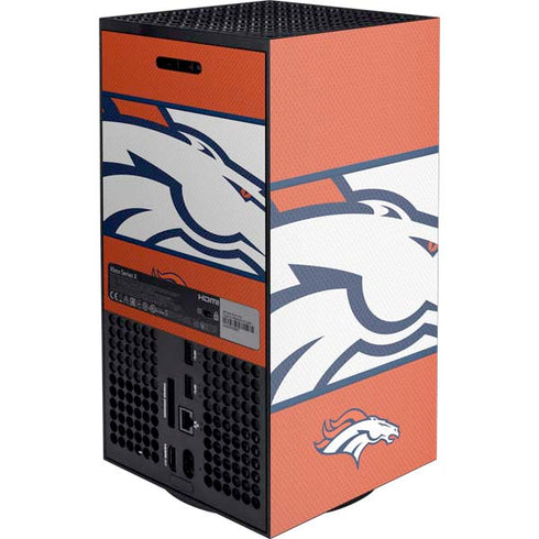 NFL Denver Broncos Zone Block XBox Series X Digital Edition Console Skin