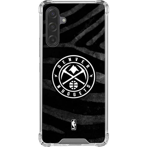 NBA Denver Nuggets Black Animal Print Galaxy A17 Clear Case