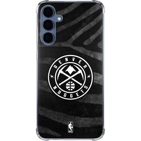 NBA Denver Nuggets Black Animal Print Galaxy A35 5G Clear Case