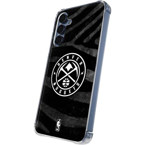 NBA Denver Nuggets Black Animal Print Galaxy A35 5G Clear Case
