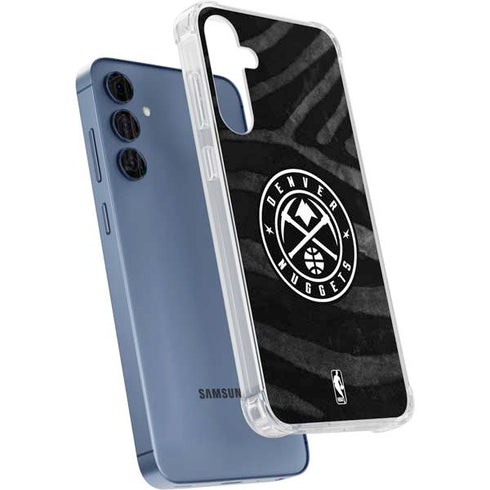 NBA Denver Nuggets Black Animal Print Galaxy A35 5G Clear Case