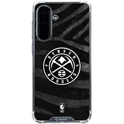 NBA Denver Nuggets Black Animal Print Galaxy A36 5G Clear Case