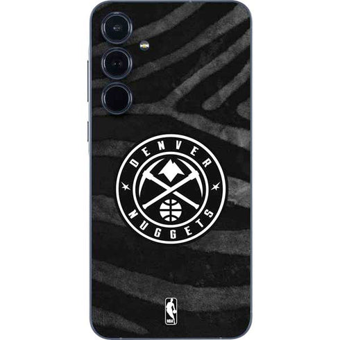 NBA Denver Nuggets Black Animal Print Galaxy A36 5G Skin
