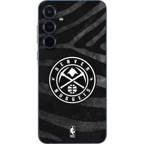 NBA Denver Nuggets Black Animal Print Galaxy A55 5G Skin