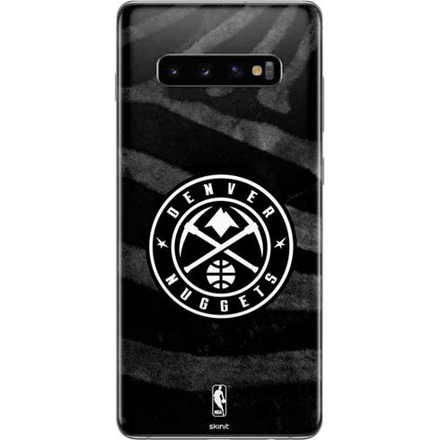 NBA Denver Nuggets Black Animal Print Galaxy S10 Plus Skin