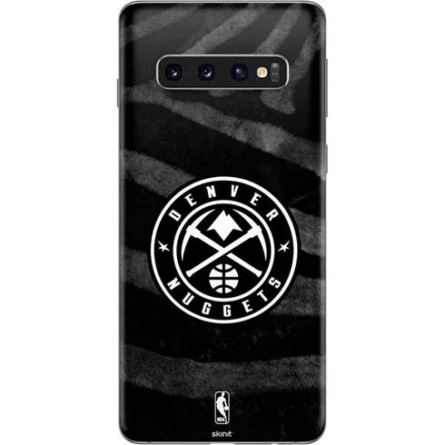 NBA Denver Nuggets Black Animal Print Galaxy S10 Skin