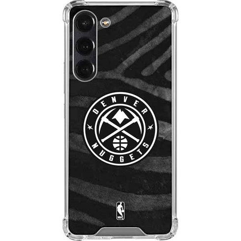 NBA Denver Nuggets Black Animal Print Galaxy S24 FE Clear Case