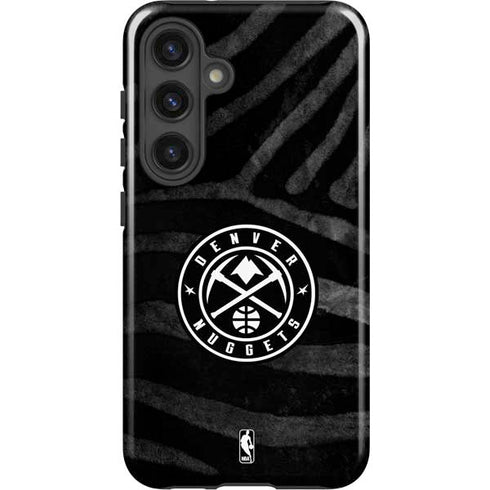 NBA Denver Nuggets Black Animal Print Galaxy S25 Impact Case