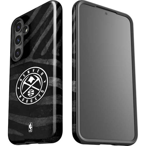 NBA Denver Nuggets Black Animal Print Galaxy S25 Impact Case
