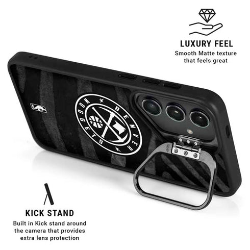 NBA Denver Nuggets Black Animal Print Galaxy S25 Kickstand Case