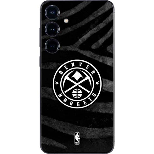 NBA Denver Nuggets Black Animal Print Galaxy S25 Plus Skin