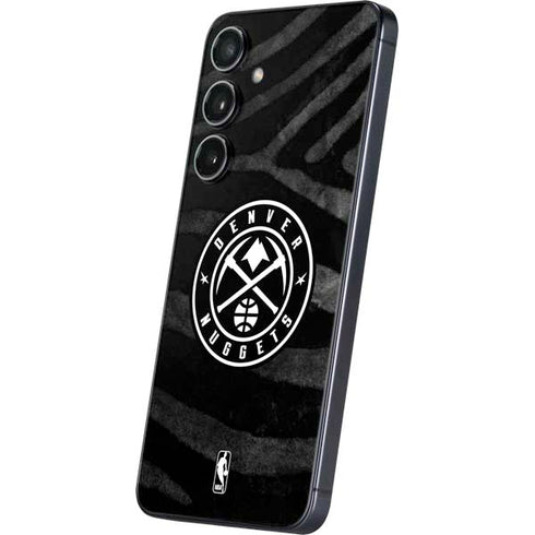 NBA Denver Nuggets Black Animal Print Galaxy S25 Plus Skin