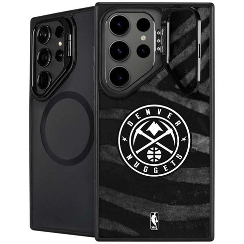 NBA Denver Nuggets Black Animal Print Galaxy S25 Ultra Kickstand Case