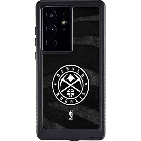 NBA Denver Nuggets Black Animal Print Galaxy S24 Ultra Waterproof Case