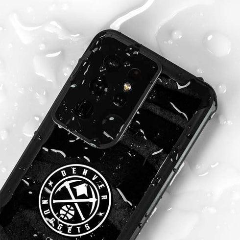 NBA Denver Nuggets Black Animal Print Galaxy S24 Ultra Waterproof Case