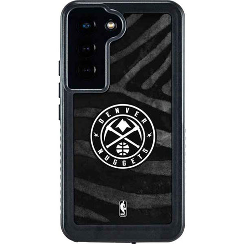 NBA Denver Nuggets Black Animal Print Galaxy S24 Waterproof Case